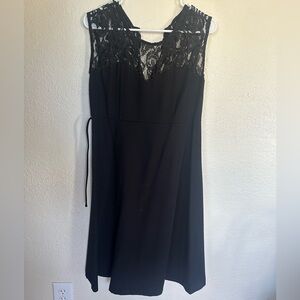 Motherhood Black Lace Maternity Dress